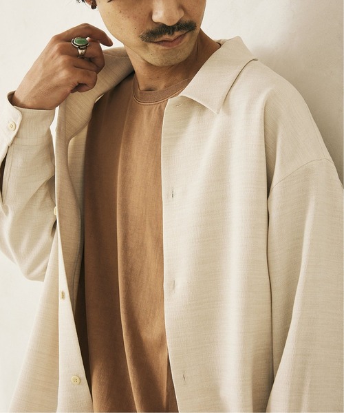 JOURNAL STANDARD relume(ジャーナルスタンダード レリューム)の「TEC PANAMA/テックパナマ シャツ(シャツ/ブラウス・メンズ・ブラック/ブラウン/ナチュラル・M/L)」の1枚目の写真