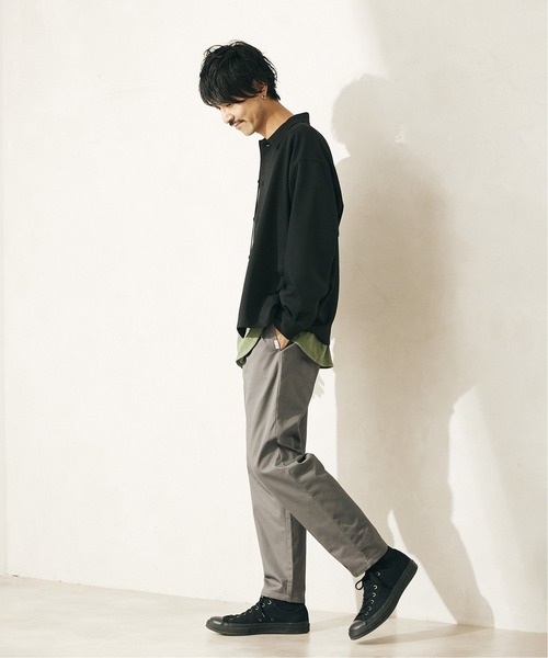 JOURNAL STANDARD relume(ジャーナルスタンダード レリューム)の「TEC PANAMA/テックパナマ シャツ(シャツ/ブラウス・メンズ・ブラック/ブラウン/ナチュラル・M/L)」の6枚目の写真