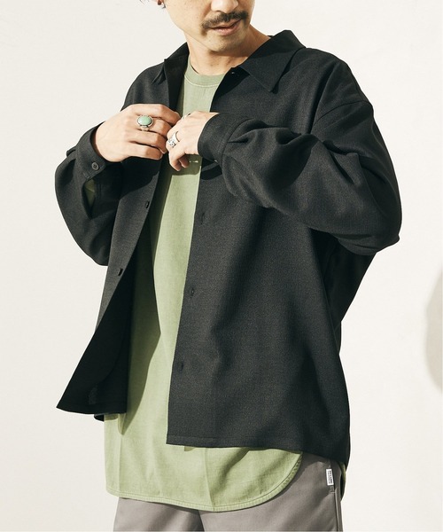 JOURNAL STANDARD relume(ジャーナルスタンダード レリューム)の「TEC PANAMA/テックパナマ シャツ(シャツ/ブラウス・メンズ・ブラック/ブラウン/ナチュラル・M/L)」の8枚目の写真