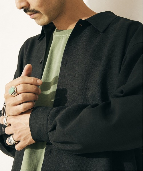 JOURNAL STANDARD relume(ジャーナルスタンダード レリューム)の「TEC PANAMA/テックパナマ シャツ(シャツ/ブラウス・メンズ・ブラック/ブラウン/ナチュラル・M/L)」の9枚目の写真