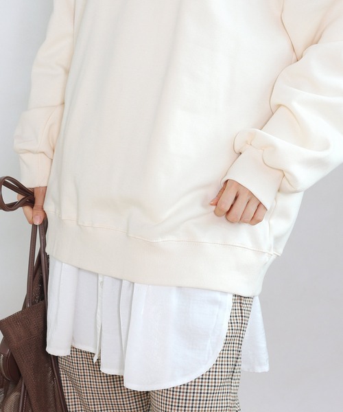 Crisp yours（クリスプユアーズ）の「【WEB限定】オーバークルーネックスウェット（スウェット・レディース・ベージュ/グレー/グリーン/アイボリー・FREE）」の14枚目の写真