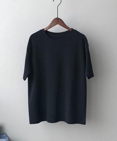 Bifrost(ビフレスト)の「無地ベーシッククルーネックTシャツ(Tシャツ/カットソー・レディース・ワインレッド/ブルー/グレー/ホワイト/ブラック・F)」の11枚目の写真