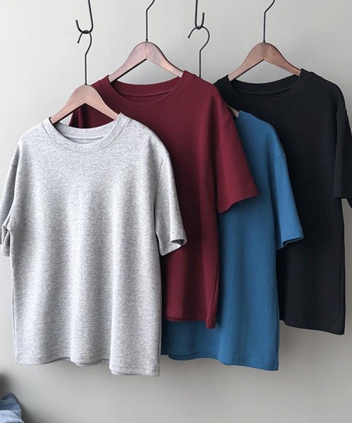 Bifrost(ビフレスト)の「無地ベーシッククルーネックTシャツ(Tシャツ/カットソー・レディース・ワインレッド/ブルー/グレー/ホワイト/ブラック・F)」の21枚目の写真