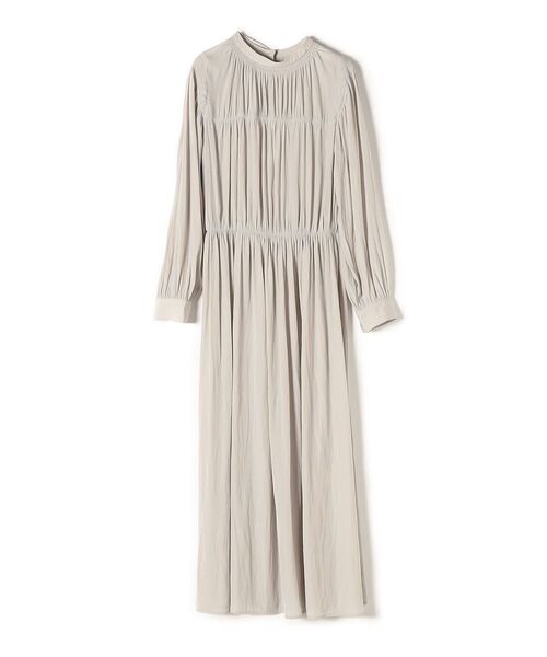 SHIPS（シップス）の「【WEB限定】〈手洗い可能〉シャーリングバックタイワンピース◇（ワンピース・レディース・ライトグレー/スカイブルー/ブラック/オレンジ/ダークブルー・SMALL/MEDIUM）」の6枚目の写真