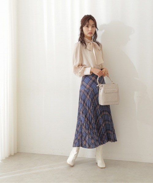 PROPORTION BODY DRESSING(プロポーションボディドレッシング)の「【美人百花10月号 掲載商品】チェックプリーツスカート / 1211220919(スカート・レディース・ボルドー/ブルー・SMALL/MEDIUM)」の6枚目の写真