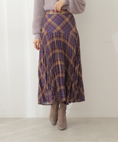 PROPORTION BODY DRESSING(プロポーションボディドレッシング)の「【美人百花10月号 掲載商品】チェックプリーツスカート / 1211220919(スカート・レディース・ボルドー/ブルー・SMALL/MEDIUM)」の7枚目の写真