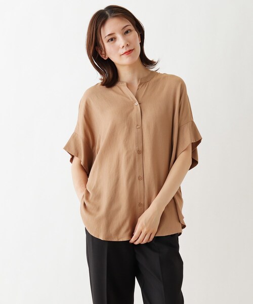 SHOO・LA・RUE（シューラルー）の「◆ソフトスラブドルマンブラウス（シャツ/ブラウス・レディース・ピンク系/キャメル/オリーブ/ブラック・00）」の3枚目の写真