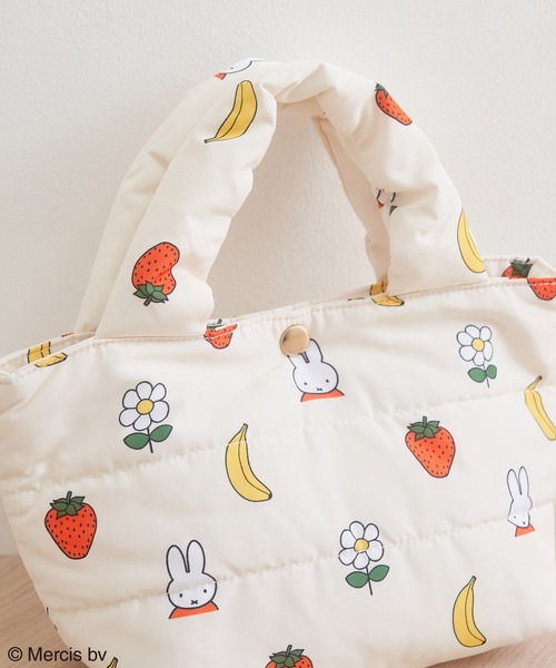 Miffy( ミッフィー)の「【miffy×ROPE' PICNIC】フルーツフラワープリントキルティングトートバッグS(トートバッグ・レディース・キナリ/ネイビー・FREE)」の5枚目の写真