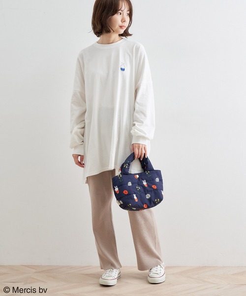 Miffy( ミッフィー)の「【miffy×ROPE' PICNIC】フルーツフラワープリントキルティングトートバッグS(トートバッグ・レディース・キナリ/ネイビー・FREE)」の14枚目の写真