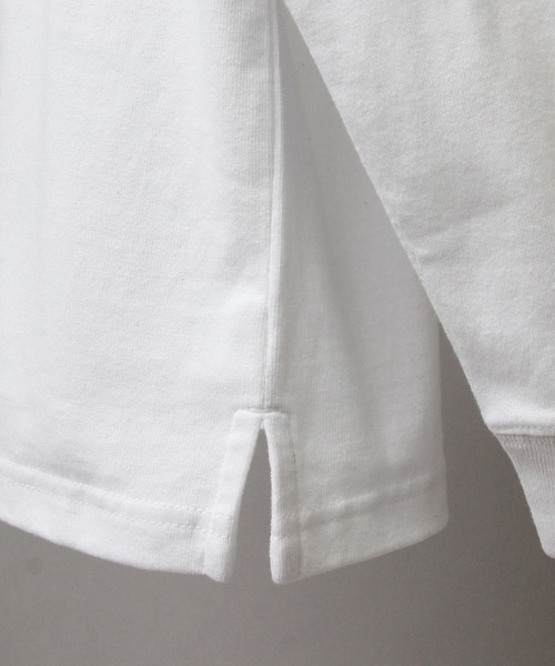 Goodwear（グッドウェア）の「7.6オンス USAコットン 袖リブ ヘンリーネック ロングスリーブ Tシャツ レギュラーシルエット（Tシャツ/カットソー・メンズ・ホワイト/ブラック/グレー/ブラック系その他/ブラウン系その他/ベージュ/カーキ/ブルー/ネイビー/グリーン/スミクロ/ブラウン系その他2・M/L/XL）」の13枚目の写真