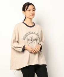 Samansa Mos2 | 裾しぼりゆるリンガーTシャツ(Tシャツ/カットソー)