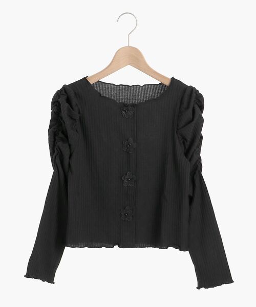 MAJESTIC LEGON(マジェスティックレゴン)の「モチーフメロウトップス(Tシャツ/カットソー・レディース・ライトグレー/ブラック/アイボリー・MEDIUM/SMALL)」の3枚目の写真