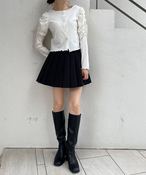 MAJESTIC LEGON(マジェスティックレゴン)の「モチーフメロウトップス(Tシャツ/カットソー・レディース・ライトグレー/ブラック/アイボリー・MEDIUM/SMALL)」の6枚目の写真