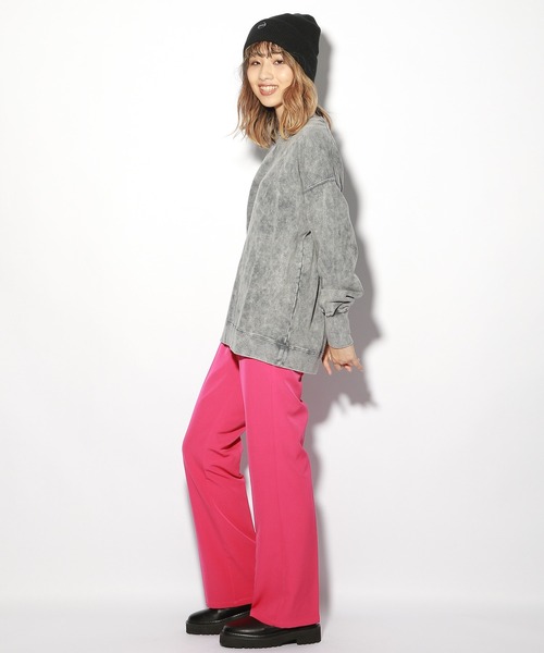 PBLIM（ページボーイリム）の「【PAGEBOYLIM】マーブルダイスウェット（スウェット・レディース・グレー/レッド/グリーン・MEDIUM/LARGE）」の4枚目の写真