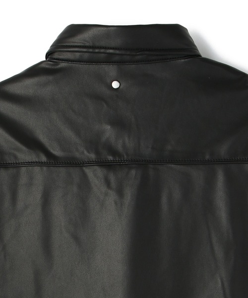 DANKE SCHON（ダンケシェーン）の「DankeSchon/ダンケシェーン/フェイクレザーシャツ/EcoLether Shirt（シャツ/ブラウス・メンズ・ブラック・FREE）」の10枚目の写真