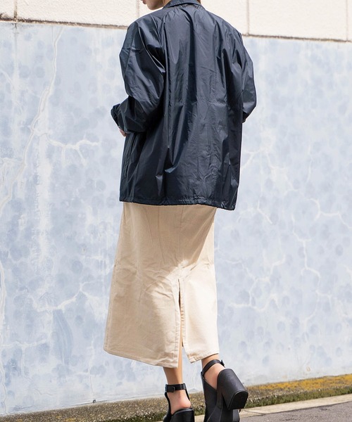 Champion（チャンピオン）の「【Wo】【it】Champion SATIN COACHES JACKET-SOLID（ミリタリージャケット・レディース・ブラック/ネイビー・MEDIUM/LARGE/SMALL）」の16枚目の写真