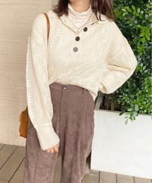 apres jour | 透かし編みポロ【ZOZOTOWN限定アイテム】(ニット/セーター)