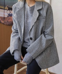UNE MANSION | Woolチェックジャケット(チェスターコート)