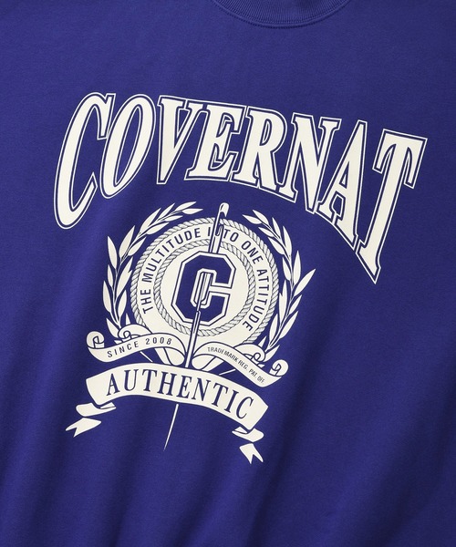 COVERNAT（カバーナット）の「【COVERNAT】IVY GRAPHIC OVERFIT SWEATSHIRTS / カバーナット アイビー グラフィック オーバーフィット スウェットシャツ（スウェット・メンズ・クリーム/ライトグレー/ネイビー/パープル・MEDIUM/LARGE/SMALL）」の8枚目の写真