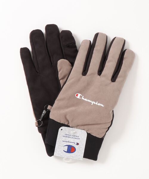 Champion(チャンピオン)の「【CHAMPION/チャンピオン】中綿スクリプトロゴグローブ タッチパネル対応 手袋(手袋・メンズ・ブラック/オレンジ/ネイビー/ブラウン/ブラック系その他/オレンジ系その他/ブルー系その他/ベージュ系その他・25cm)」の4枚目の写真