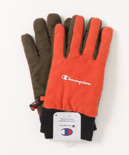 Champion(チャンピオン)の「【CHAMPION/チャンピオン】中綿スクリプトロゴグローブ タッチパネル対応 手袋(手袋・メンズ・ブラック/オレンジ/ネイビー/ブラウン/ブラック系その他/オレンジ系その他/ブルー系その他/ベージュ系その他・25cm)」の7枚目の写真