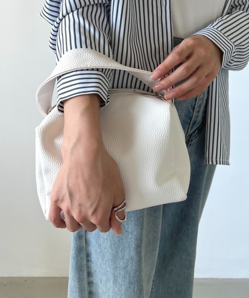 H.Warren(エイチウォーレン)の「2WAYミニボストン&ショルダーPUバッグ(ショルダーバッグ・レディース・ホワイト/ブラック/オレンジ・FREE)」の2枚目の写真