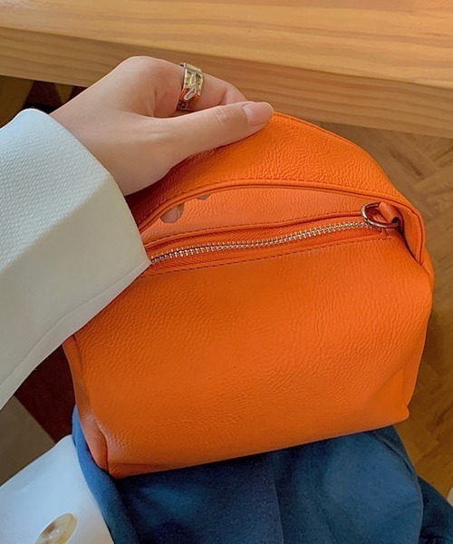 H.Warren(エイチウォーレン)の「2WAYミニボストン&ショルダーPUバッグ(ショルダーバッグ・レディース・ホワイト/ブラック/オレンジ・FREE)」の18枚目の写真