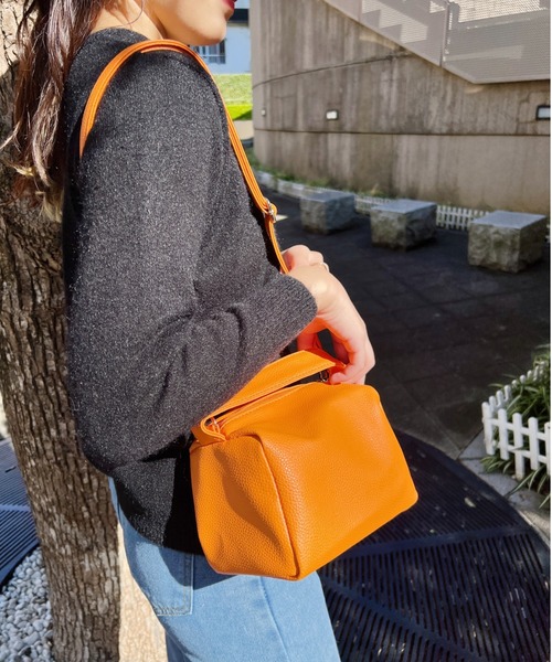 H.Warren(エイチウォーレン)の「2WAYミニボストン&ショルダーPUバッグ(ショルダーバッグ・レディース・ホワイト/ブラック/オレンジ・FREE)」の17枚目の写真