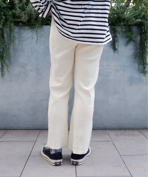 MANASTASH(マナスタッシュ)の「MANASTASH/マナスタッシュ W's RIB FLARE PANTS ウィメンズ リブフレアパンツ(その他パンツ・レディース・ブラック/アイボリー/ミント・MEDIUM)」の7枚目の写真