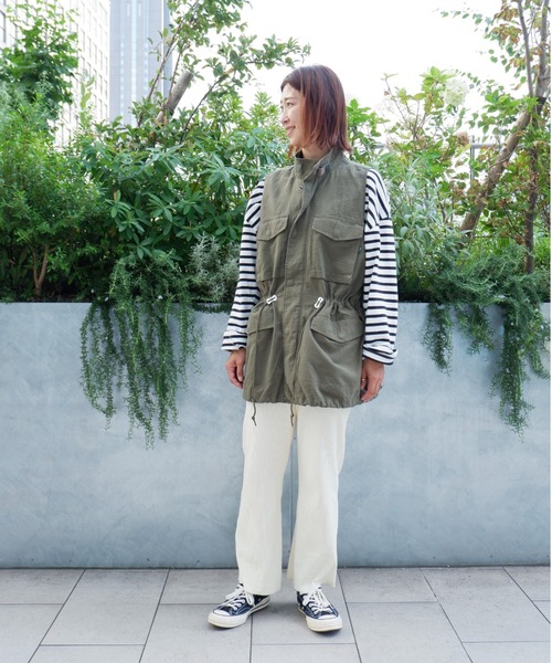MANASTASH(マナスタッシュ)の「MANASTASH/マナスタッシュ W's RIB FLARE PANTS ウィメンズ リブフレアパンツ(その他パンツ・レディース・ブラック/アイボリー/ミント・MEDIUM)」の4枚目の写真