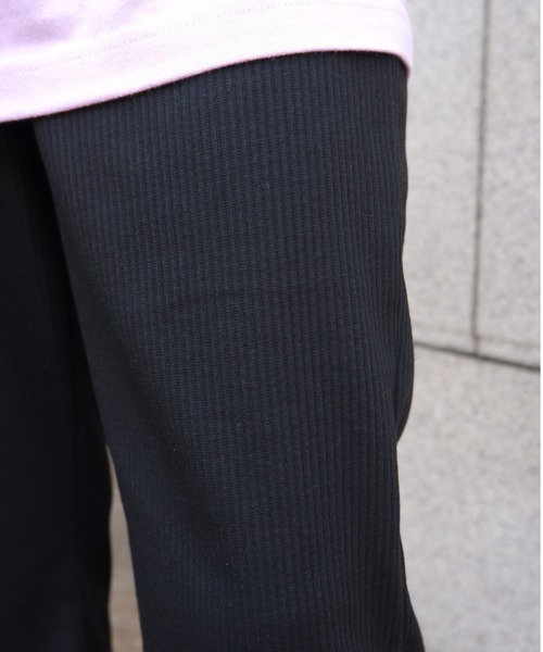 MANASTASH(マナスタッシュ)の「MANASTASH/マナスタッシュ W's RIB FLARE PANTS ウィメンズ リブフレアパンツ(その他パンツ・レディース・ブラック/アイボリー/ミント・MEDIUM)」の12枚目の写真