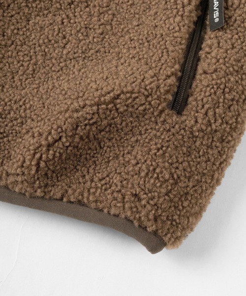 BEN DAVIS（ベンデイビス）の「【BEN　DAVIS/ベンデイビス】ボアスタンドカラー ジャケット/静電気軽減（ブルゾン・メンズ・ブラック/オフホワイト/オリーブ/モカ・M/L/XL）」の8枚目の写真