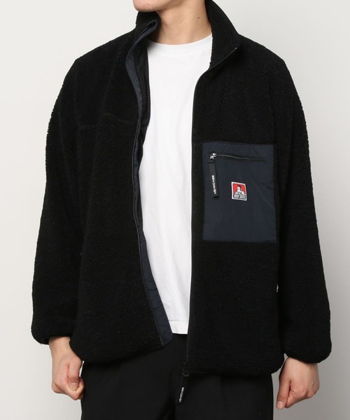 BEN DAVIS（ベンデイビス）の「【BEN　DAVIS/ベンデイビス】ボアスタンドカラー ジャケット/静電気軽減（ブルゾン・メンズ・ブラック/オフホワイト/オリーブ/モカ・M/L/XL）」の5枚目の写真