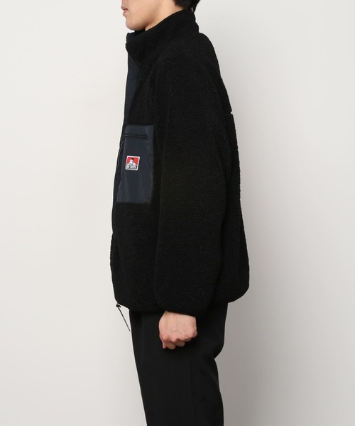 BEN DAVIS（ベンデイビス）の「【BEN　DAVIS/ベンデイビス】ボアスタンドカラー ジャケット/静電気軽減（ブルゾン・メンズ・ブラック/オフホワイト/オリーブ/モカ・M/L/XL）」の15枚目の写真