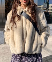 FRP | YUGA フェイクファー　ショートジャケットコート(ブルゾン)