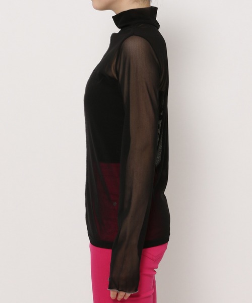 PAGEBOY（ページボーイ）の「シアーメロータートル（Tシャツ/カットソー・レディース・オフホワイト/ブラック/ピンク・FREE）」の20枚目の写真