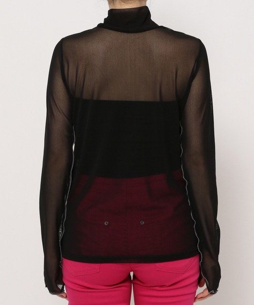 PAGEBOY（ページボーイ）の「シアーメロータートル（Tシャツ/カットソー・レディース・オフホワイト/ブラック/ピンク・FREE）」の21枚目の写真