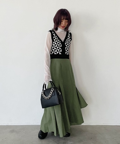 PAGEBOY（ページボーイ）の「シアーメロータートル（Tシャツ/カットソー・レディース・オフホワイト/ブラック/ピンク・FREE）」の8枚目の写真