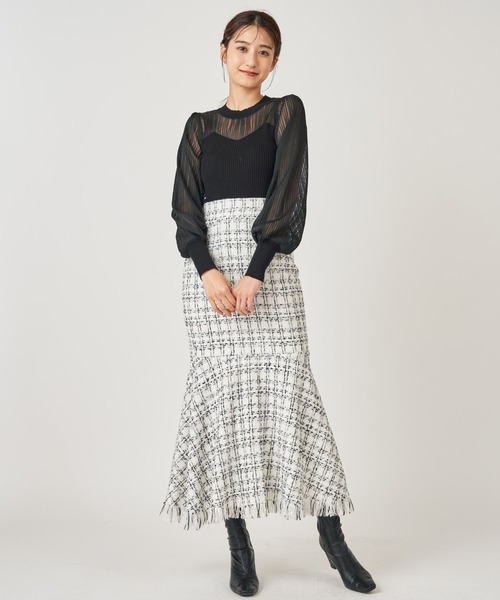 ROYAL PARTY(ロイヤルパーティー)の「アイレットリブシアー切替トップス(ニット/セーター・レディース・ブラック/ベージュ/ピンク・FREE)」の11枚目の写真