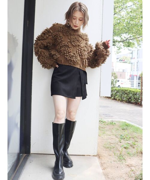 MURUA（ムルーア）の「カットスウェードラップキュロット（その他パンツ・レディース・ブラック/アイボリー/モカ・FREE）」の10枚目の写真