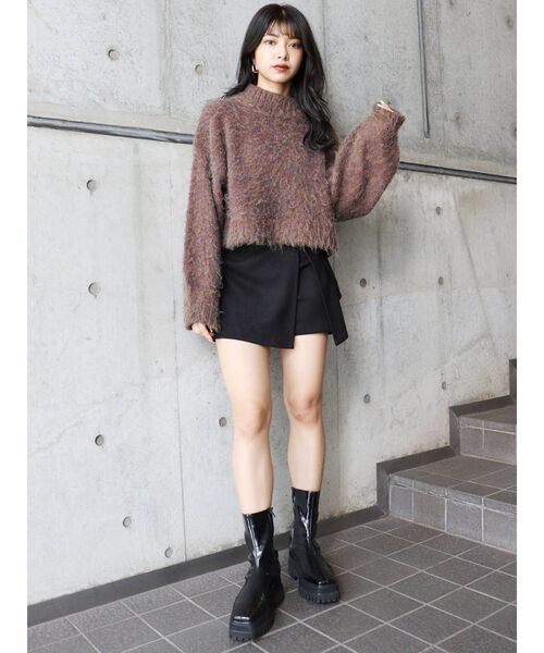 MURUA（ムルーア）の「カットスウェードラップキュロット（その他パンツ・レディース・ブラック/アイボリー/モカ・FREE）」の11枚目の写真