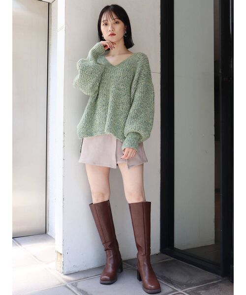 MURUA（ムルーア）の「カットスウェードラップキュロット（その他パンツ・レディース・ブラック/アイボリー/モカ・FREE）」の15枚目の写真