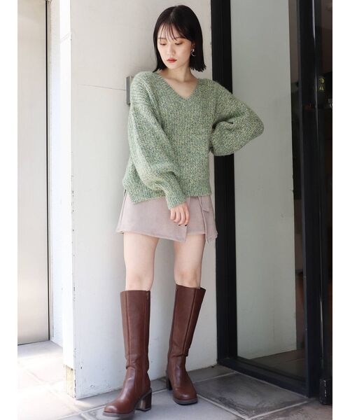 MURUA（ムルーア）の「カットスウェードラップキュロット（その他パンツ・レディース・ブラック/アイボリー/モカ・FREE）」の16枚目の写真