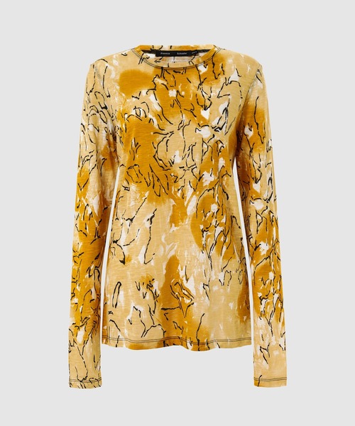 PROENZA SCHOULER(プロエンザ スクーラー)の「Painted Floral Long Sleeve T-Shirt/Tie Dye Long Sleeve T-Shirt(Tシャツ/カットソー・レディース・ブルー系その他/イエロー系その他/オレンジ系その他・S/M)」の2枚目の写真
