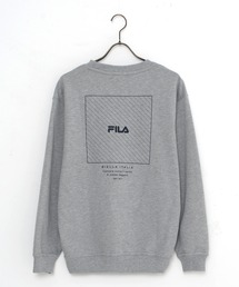 【FILA/フィラ】ワンポイント ロゴ刺繍 バックプリント ビックシルエット スウェット トレーナー 裏毛