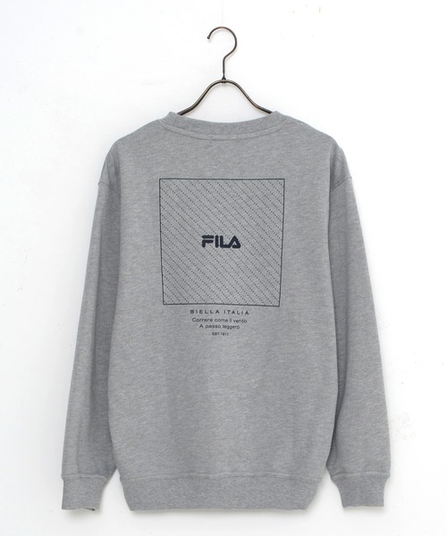FILA(フィラ)の「【FILA/フィラ】ワンポイント ロゴ刺繍 バックプリント ビックシルエット スウェット トレーナー 裏毛(スウェット・メンズ・ブラック/杢グレー/ダークベージュ/ホワイト・L/M/LL)」の1枚目の写真