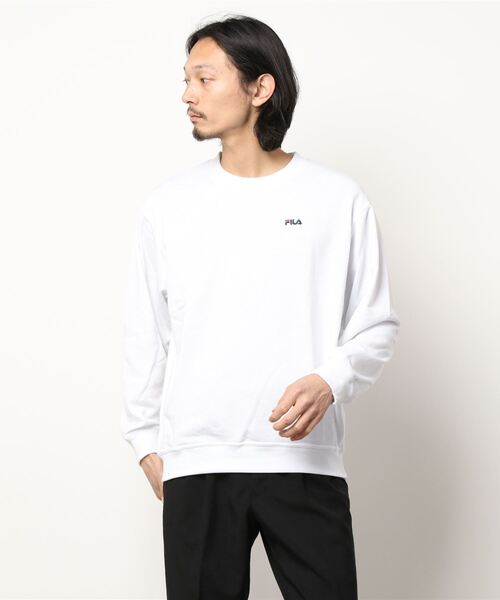 FILA(フィラ)の「【FILA/フィラ】ワンポイント ロゴ刺繍 バックプリント ビックシルエット スウェット トレーナー 裏毛(スウェット・メンズ・ブラック/杢グレー/ダークベージュ/ホワイト・L/M/LL)」の16枚目の写真