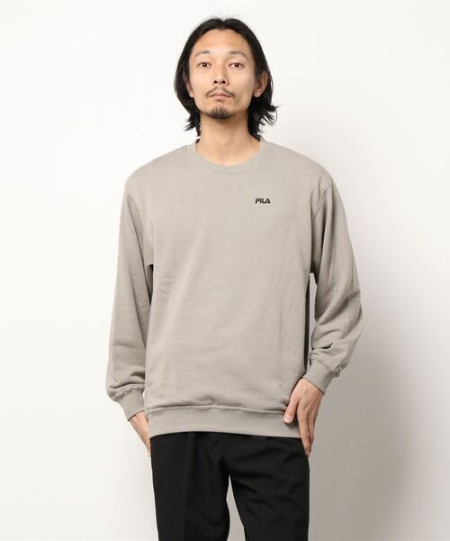 FILA(フィラ)の「【FILA/フィラ】ワンポイント ロゴ刺繍 バックプリント ビックシルエット スウェット トレーナー 裏毛(スウェット・メンズ・ブラック/杢グレー/ダークベージュ/ホワイト・L/M/LL)」の19枚目の写真