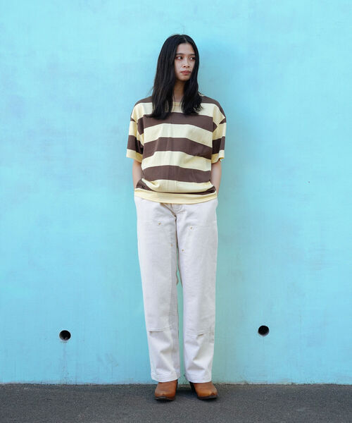 VAPORIZE（ヴェイパライズ）の「VAPORIZE / Border T-shirt（Tシャツ/カットソー・メンズ・ケリー/イエロー・LARGE/X-LARGE/SMALL/MEDIUM）」の12枚目の写真