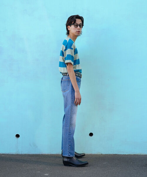 VAPORIZE（ヴェイパライズ）の「VAPORIZE / Border T-shirt（Tシャツ/カットソー・メンズ・ケリー/イエロー・LARGE/X-LARGE/SMALL/MEDIUM）」の14枚目の写真